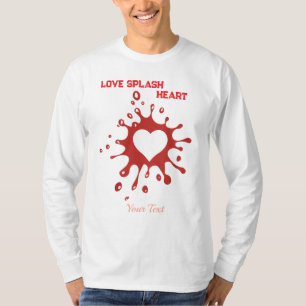 Camiseta Arte de Coração com Efeito de Tinta – Design Criat