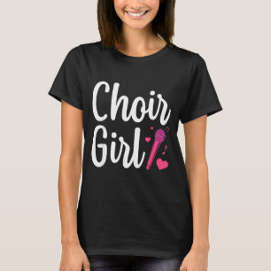 Camiseta Arte de Coro para Meninas Mulheres Coro Cantando C