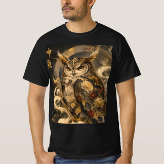Camiseta Arte de Coruja Japonesa | Design Tradicional de Co