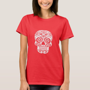 Camiseta Arte de Crânio Ornamentado