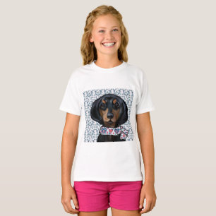 Camiseta Arte de Dachshund de Natal    