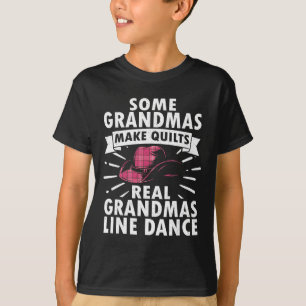 Camiseta Arte de Dança em Linha para Mulheres Mãe Avó Dança