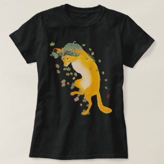 Camiseta Arte de dança japonesa do Fox do vintage