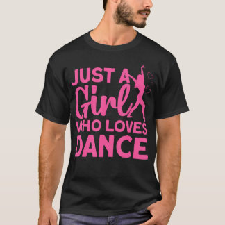 Camiseta Arte de Dança Legal Para Garotas Mulheres Amantes