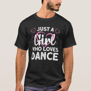 Camiseta Arte de Dança Legal Para Mulheres Adolescentes Dan