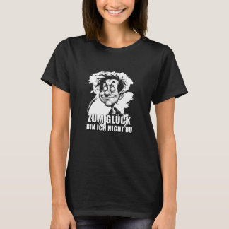 Camiseta Arte de desenho animado com citação "Graças a Deus