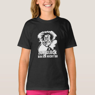 Camiseta Arte de desenho animado com citação "Graças a Deus
