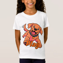 Arte de desenho animado de cachorrinho fofo e brin