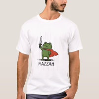 Arte de desenho animado do sapo super-herói Hazzah