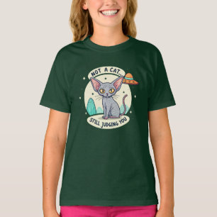 Camiseta Arte de desenho animado sarcástico de gato Sphynx