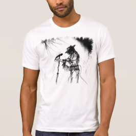Camiseta Arte de desenho de guitarra de banda ao vivo de mú