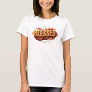Camiseta Arte de Design BLESSED da Moda