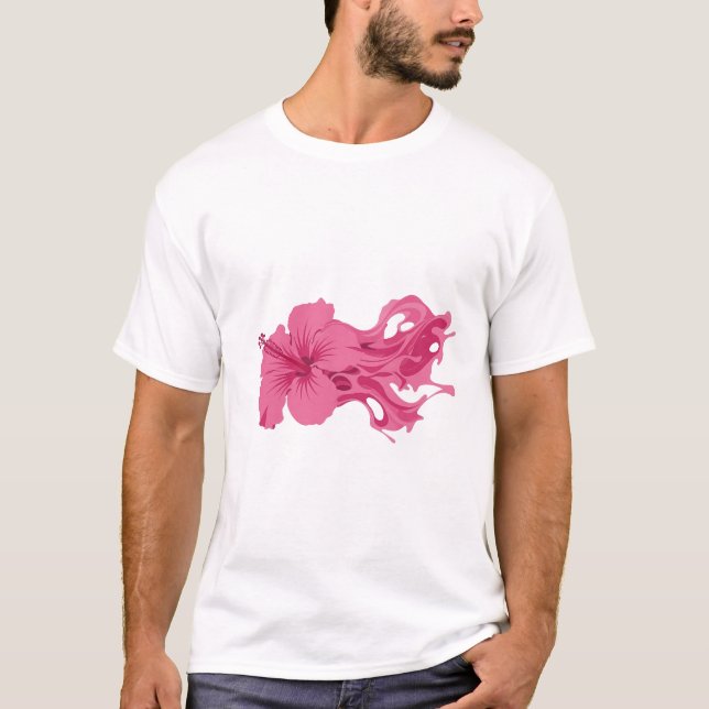 Camiseta Arte de Design de FLOR ABSTRATA na moda (Frente)