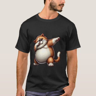 Camiseta Arte de Design de Gato Gordo Divertido, Gatinho Go