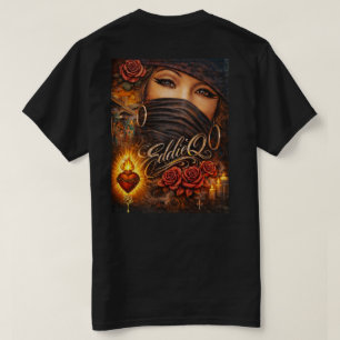 Camiseta Arte de Design de Mural de Rua Chicano