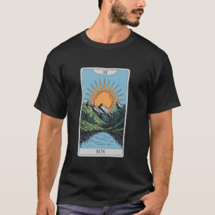 Camiseta Arte de Design do Cartão Tarot Místico O Sol