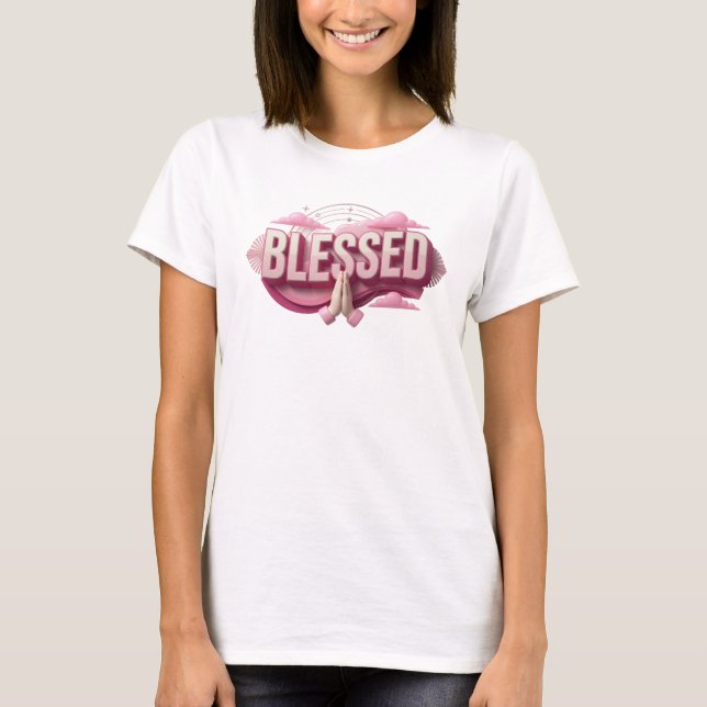 Camiseta Arte de design impressionante BLESSED (Frente)