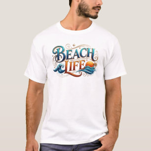 Camiseta Arte de Design VIDA DE PRAIA Caprichosa