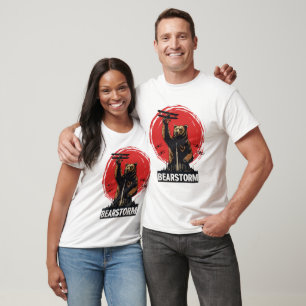 Camiseta Arte de Devastação da Cidade Bearstorm