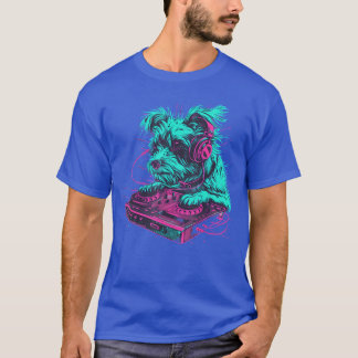 Camiseta Arte de DJ Música de Cachorro EDM Beatmaker DJ