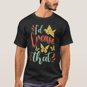 Camiseta Arte de Dobra de Papel Mestre Origami Grou Id Dobr