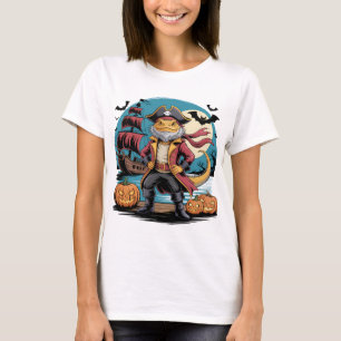 Camiseta Arte De Dragão De Pirata De Halloween