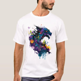 Camiseta Arte de Dragão fixe