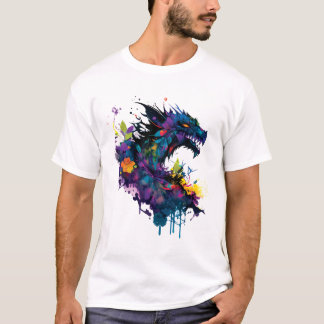 Camiseta Arte de Dragão fixe