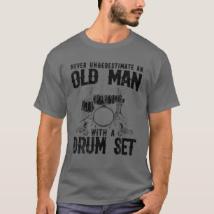 Camiseta Arte De Drummer Engraçada Para Homens Jogadora Dr