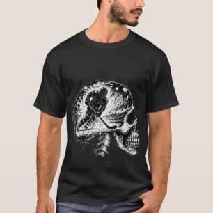 Camiseta Arte de Duelo de Hóquei de Crânio