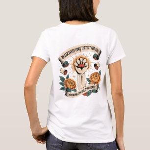 Camiseta Arte de Empoderamento Tatuagem Tradicional Garra R