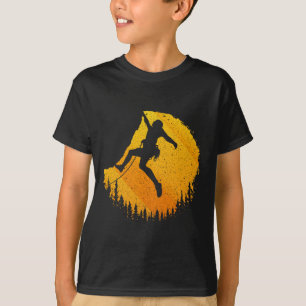 Camiseta Arte de Escalada em Rocha para Homens Mulheres Mon