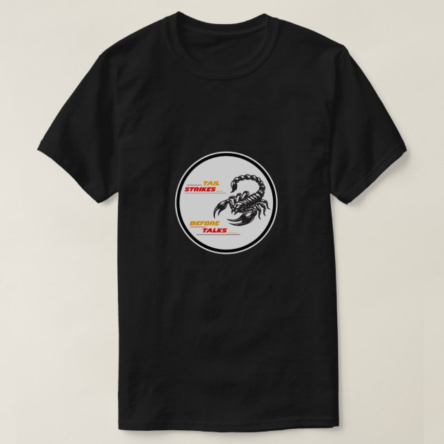 Camiseta Arte de Escorpião (Frente do Design)