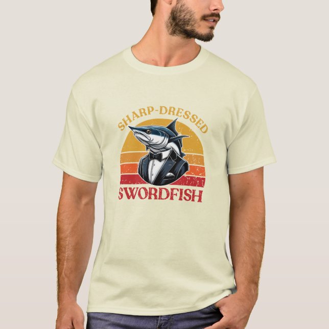 Camiseta Arte de Espadarte Humorística para Ventiladores do (Frente)