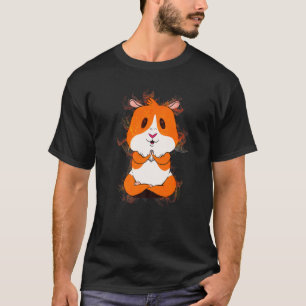 Camiseta Arte de Espirro de Água Meditação Porquinho-da-índ