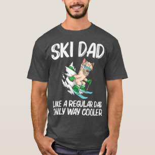 Camiseta Arte De Esqui Engraçada Para Pai Papá Esqui Estilo