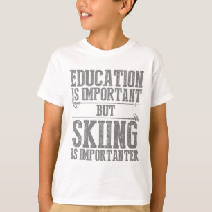 Camiseta Arte de Esqui para Homens Mulheres Crianças Esport