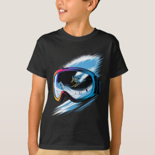 Camiseta Arte de exposição múltipla Esqui Montanha Esqui Ne