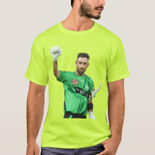Camiseta Arte de Fã de Críquete Glenn Maxwell Melbourne Sta