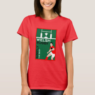 Camiseta Arte de Fã de Rugby País de Gales