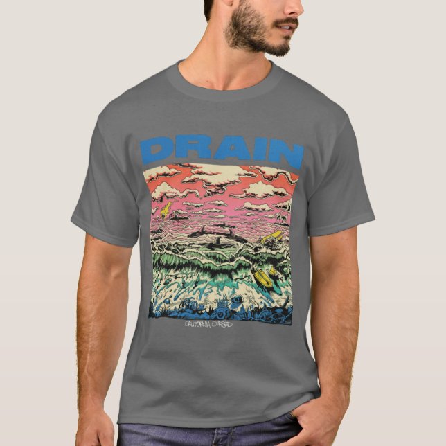 CAMISETA ARTE DE FÃ DRENAR CALIFÓRNIA AMALDIÇOADA (Frente)