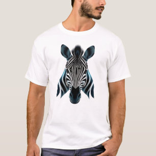 Camiseta Arte de Face Zebra Flutuante
