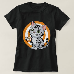 Camiseta Arte de Faixa de Conscientização do American Short