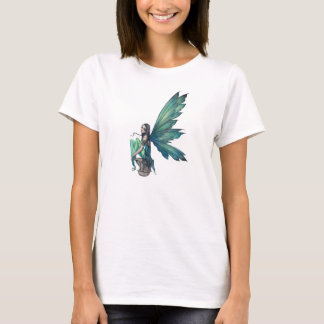 Camiseta Arte de Fantasia da Fada do Sonho de Inverno