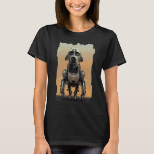 Camiseta Arte de Ficção Científica   Retrato de um cão-robô