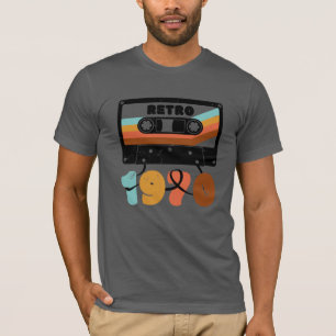 Camiseta Arte de fita cassete retrô de 1970