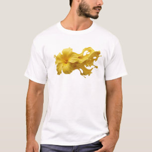 Camiseta Arte de Flor Abstrata Divertida e Funky Expressão