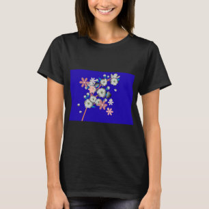 Camiseta Arte de Flor Cósmica Galáxia Nebulosa - Etéreo 