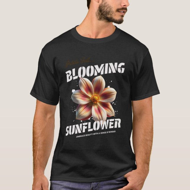 Camiseta Arte De Flor De Aquarela Elegante - Bonita Mão-Pai (Frente)