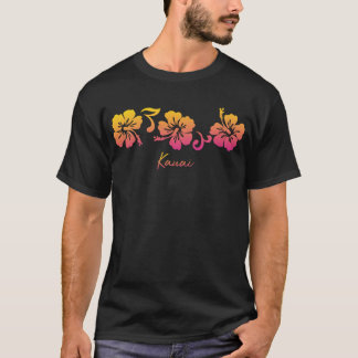 Camiseta Arte de Flor de Hibisco de Kauai Havaí como Lembra